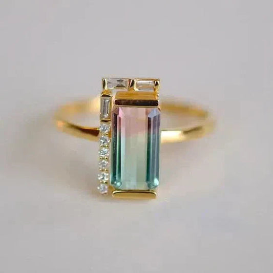 Vintage Multicolored Gemstone Ring Jula Jewelry