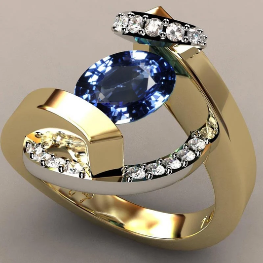 Vintage ring featuring a blue zircon Jula Jewelry
