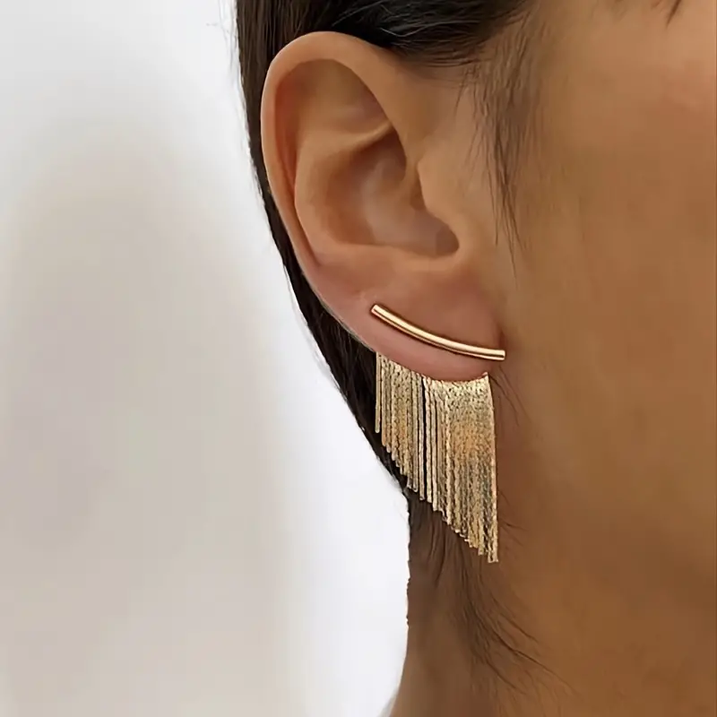 Vintage Gold Drape Earrings Jula Jewelry