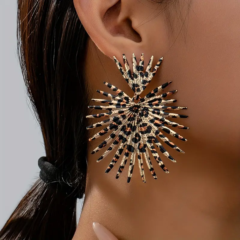 Vintage gold earrings with spikes Jula Jewelry