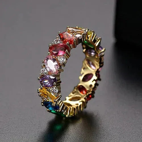 Vintage Multicolored Zircon Ring Jula Jewelry