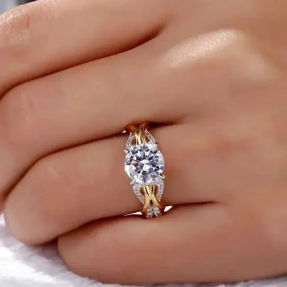 Vintage Gold and Silver Gemstone Ring Jula Jewelry