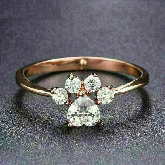 Vintage Zirconia Paw Band Jula Jewelry
