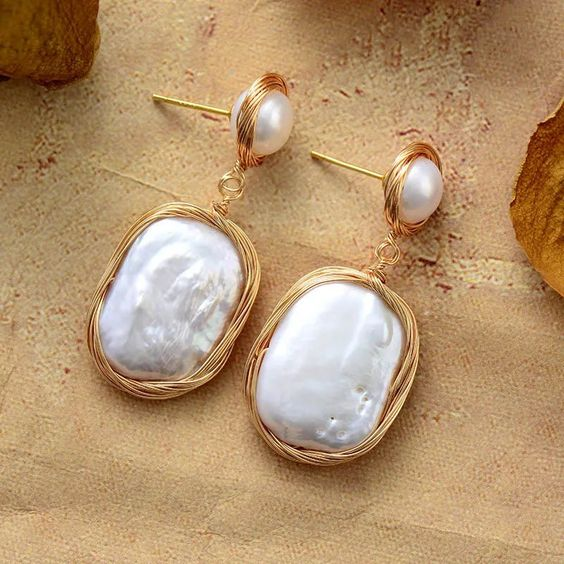 Vintage White Gold Ear Studs Jula Jewelry