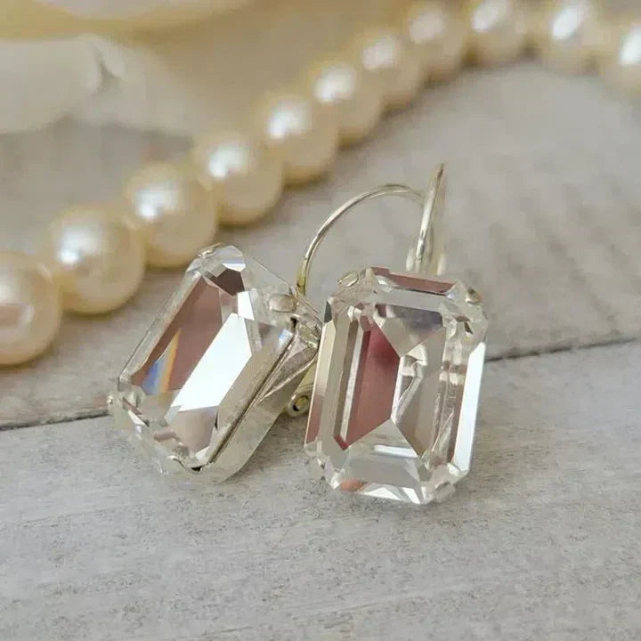 Vintage white glass earrings Jula Jewelry