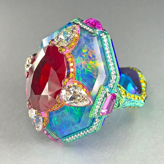 Multicolored Antique Ring Jula Jewelry