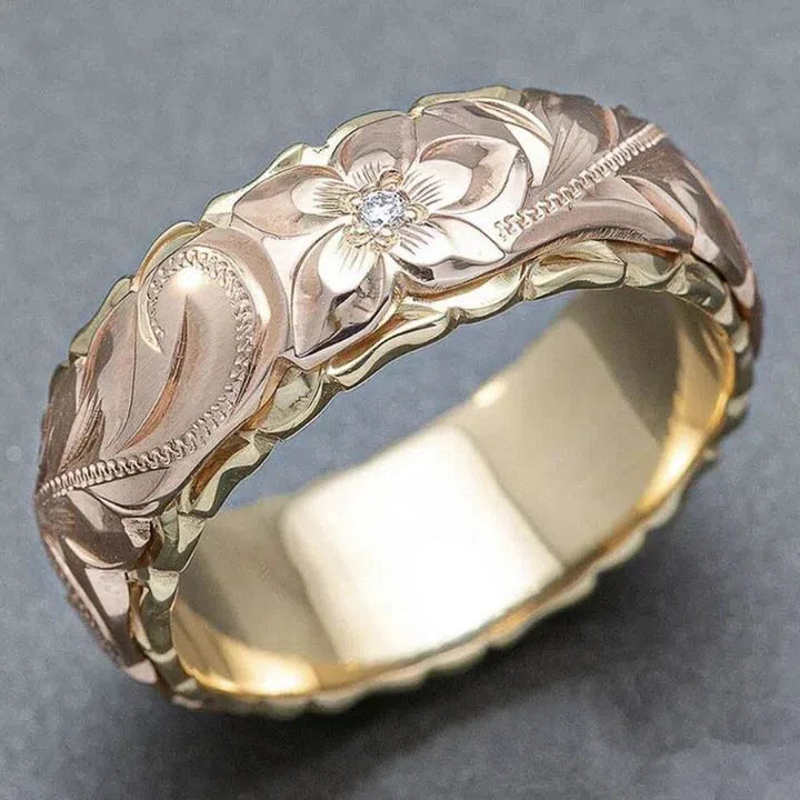 Vintage Rose Blossom Gold Ring Jula Jewelry