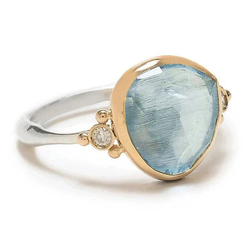 Vintage Aquamarine Gemstone Ring Jula Jewelry
