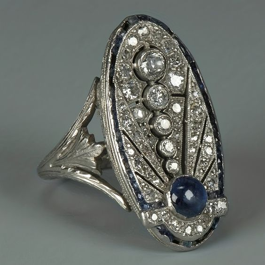 Vintage Shimmering Oval Ring Jula Jewelry
