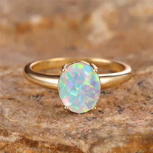 Vintage Golden Opal Ring Jula Jewelry
