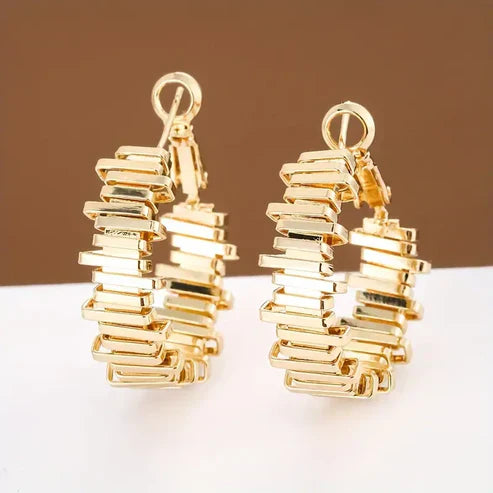 Gold Irregular Loop Earrings Jula Jewelry