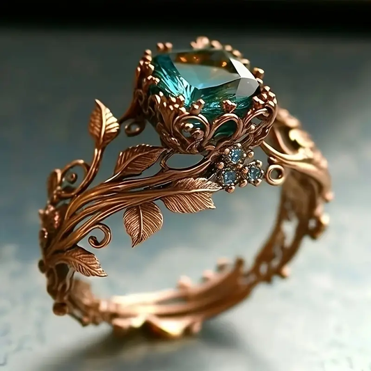 Nature Emerald Crystal Ring Jula Jewelry