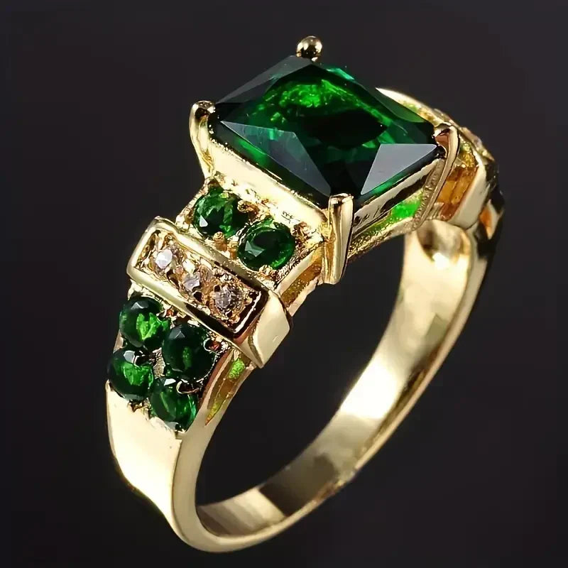 Emerald Gold Multi-Stone Ring Jula Jewelry