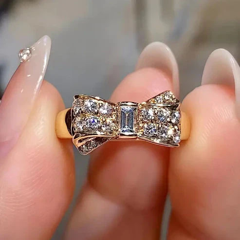 Golden Sparkle Tie Ring Jula Jewelry