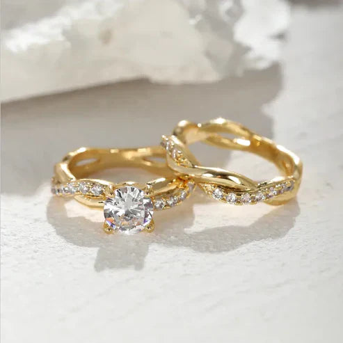 Vintage Glittering Ring Ensemble Jula Jewelry