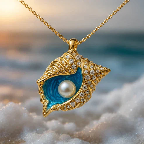 Radiant Pearl Ocean Shell Necklace Jula Jewelry