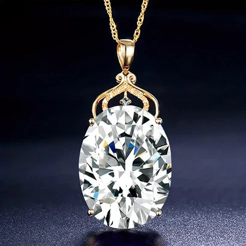 White Glass and Gold Necklace Jula Jewelry