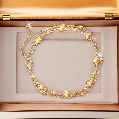Golden Heart Radiant Bracelet Jula Jewelry