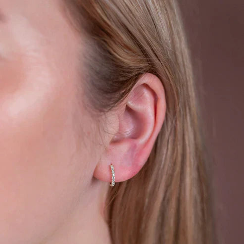 Moissanite Hoop Earrings. Jula Jewelry