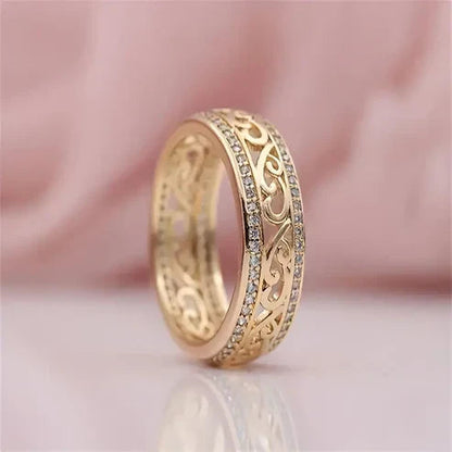 Radiant Hollow Golden Band Jula Jewelry