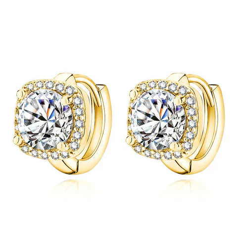 Nadine's square earrings. Jula Jewelry
