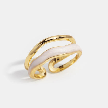 Golden Sculptural Wrap Ring Jula Jewelry
