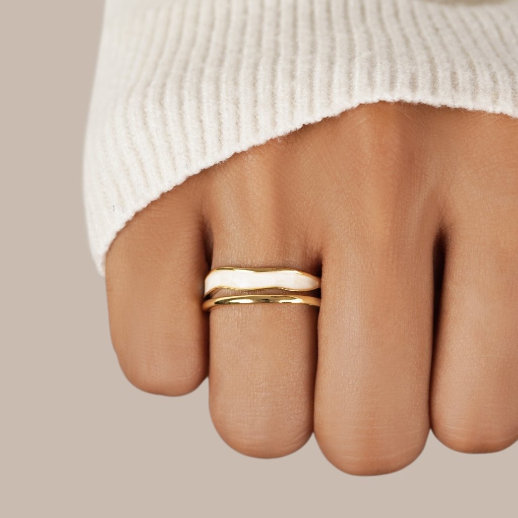 Golden Sculptural Wrap Ring Jula Jewelry