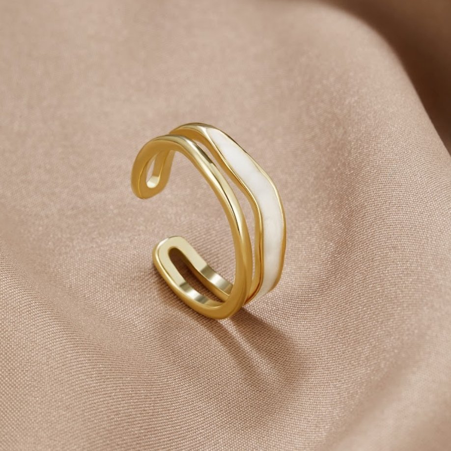 Golden Sculptural Wrap Ring Jula Jewelry