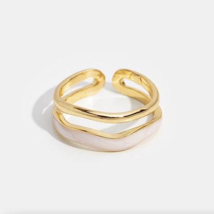Golden Sculptural Wrap Ring Jula Jewelry