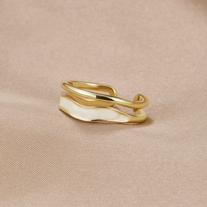 Golden Sculptural Wrap Ring Jula Jewelry