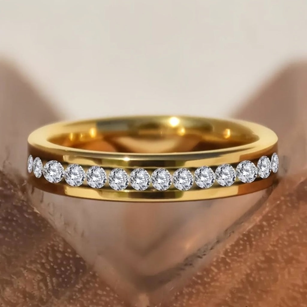 Zirconia Gold Trail Ring Jula Jewelry