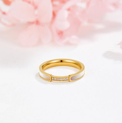 Gold Inlay Band Ring -> Gold Inlay Ring Band Jula Jewelry