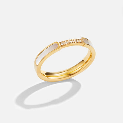 Gold Inlay Band Ring -> Gold Inlay Ring Band Jula Jewelry
