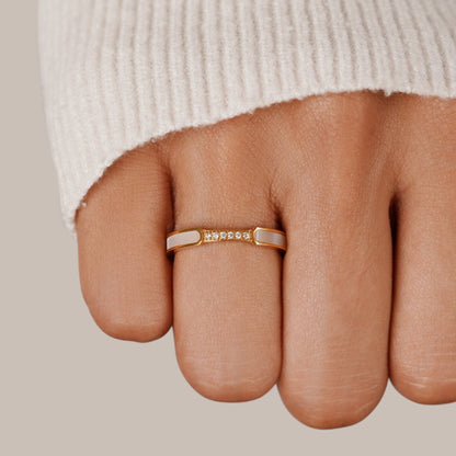 Gold Inlay Band Ring -> Gold Inlay Ring Band Jula Jewelry