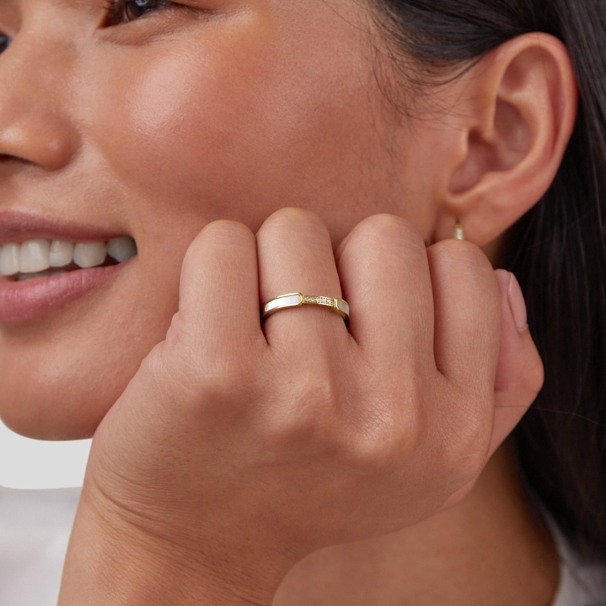 Gold Inlay Band Ring -> Gold Inlay Ring Band Jula Jewelry