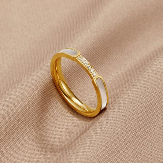 Gold Inlay Band Ring -> Gold Inlay Ring Band Jula Jewelry