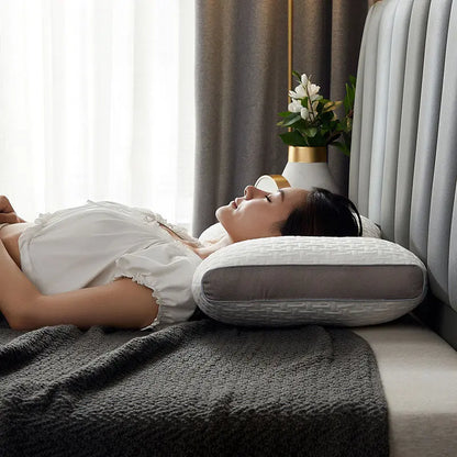 Hybrid Pillow Neck and Shoulder Support for Back and Side Sleepers SleepingPillow