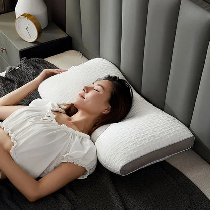 Hybrid Pillow Neck and Shoulder Support for Back and Side Sleepers SleepingPillow