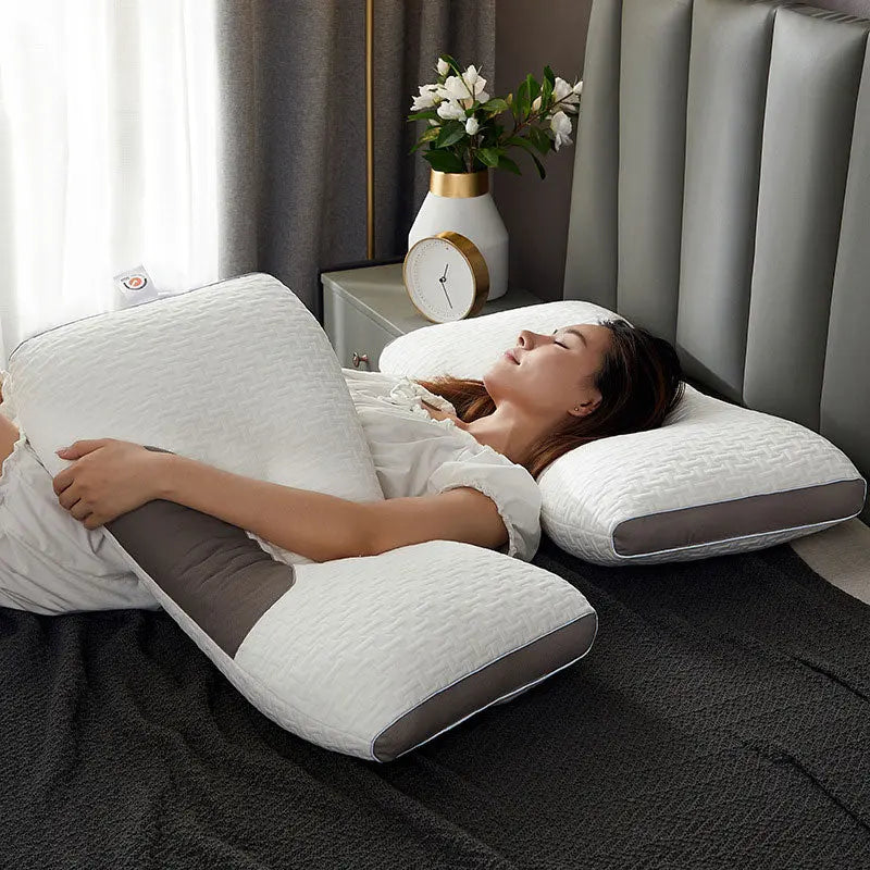 Hybrid Pillow Neck and Shoulder Support for Back and Side Sleepers SleepingPillow