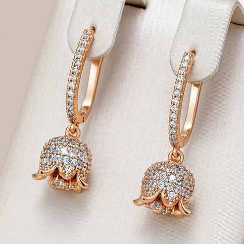 Elegant Radiant Golden Bells Earrings Jula Jewelry
