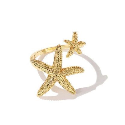 Adjustable Starfish Band in Silver and Gold Jula Jewelry