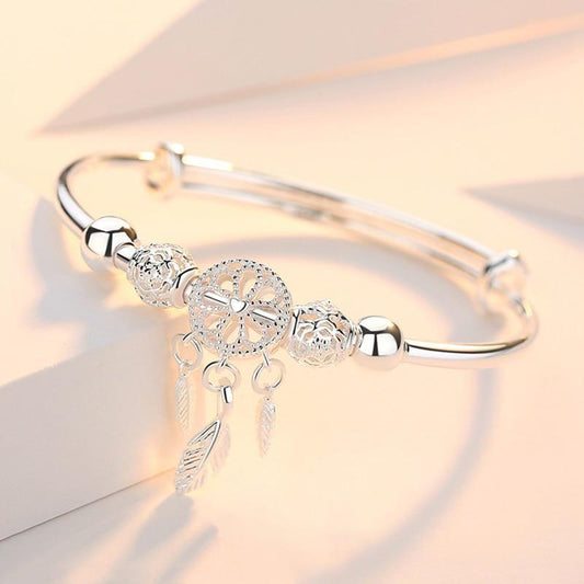 925 Silver Adjustable Dreamcatcher Bangle Jula Jewelry