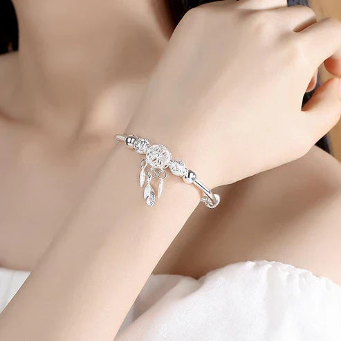 Adjustable Silver Dreamcatcher Bracelet Jula Jewelry