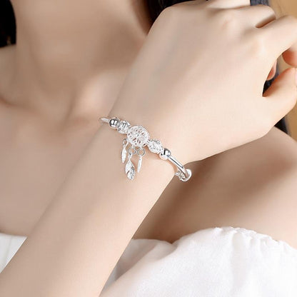 925 Silver Adjustable Dreamcatcher Bangle Jula Jewelry