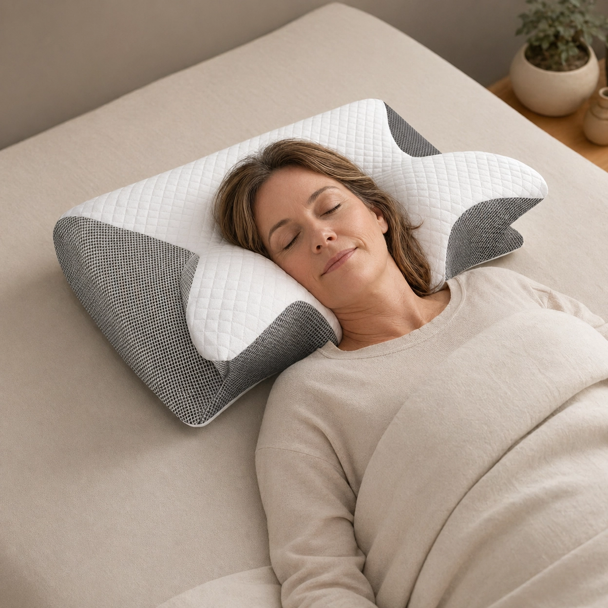 Sleeping Pillow | Ergonomic Memory Foam Cervical Neck Support SleepingPillow
