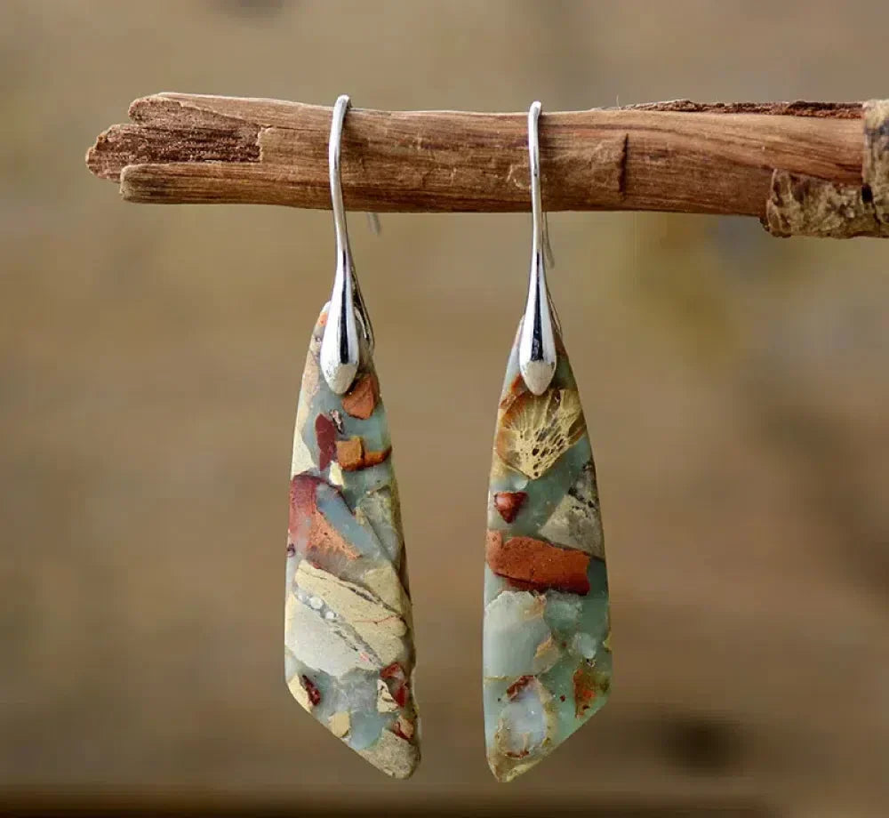 Vintage Nature Stone Earrings Jula Jewelry